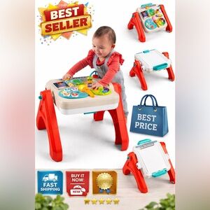 Baby & Toddler Fisher Price Laugh & Learn 4 in 1 Activity Table Easel Toy